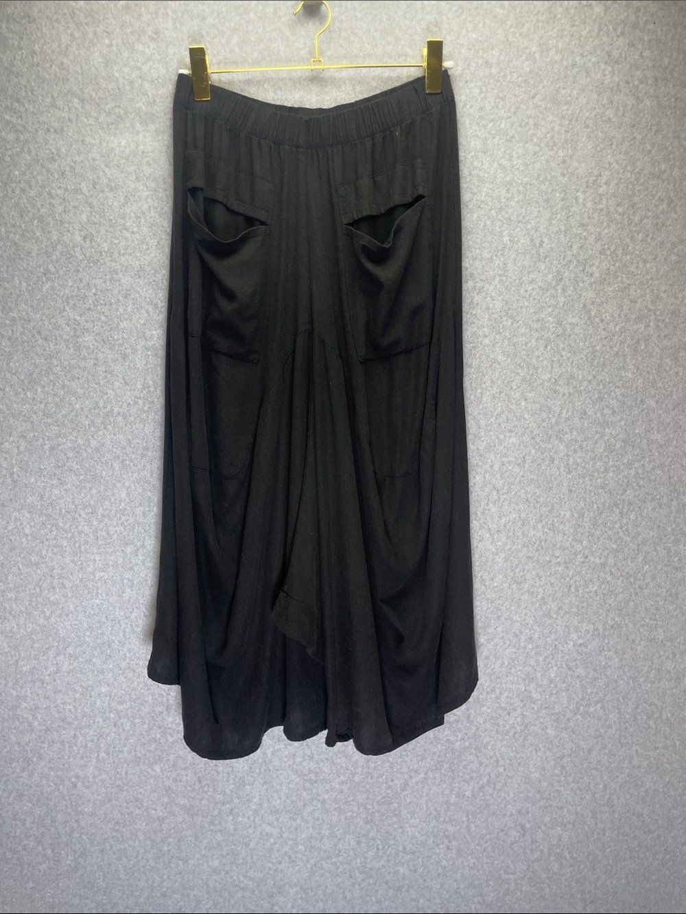 Jaded Gypsy Black Harem Lagenlook Drop Crotch Pants